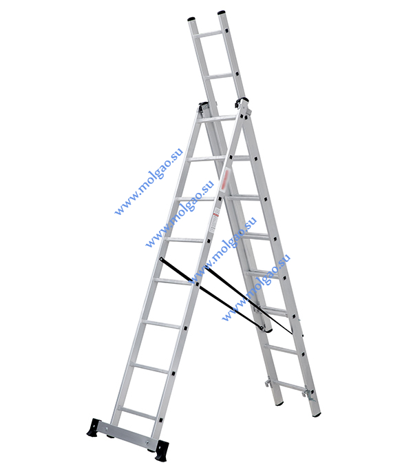  | Лестница универсальная трёхсекционная 3 х 8 | Купить на www.molgao.su * (495) 502-4469 * 495@5024469.ru