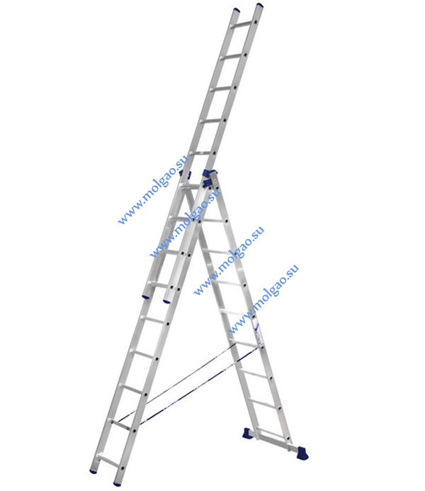  | Лестница универсальная трёхсекционная 3 х 9 | Купить на www.molgao.su * (495) 502-4469 * 495@5024469.ru