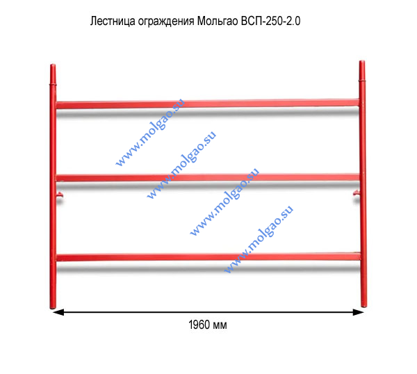  | Лестница ограждения ВСП-250-2.0 | Купить на www.molgao.su * (495) 502-4469 * 495@5024469.ru